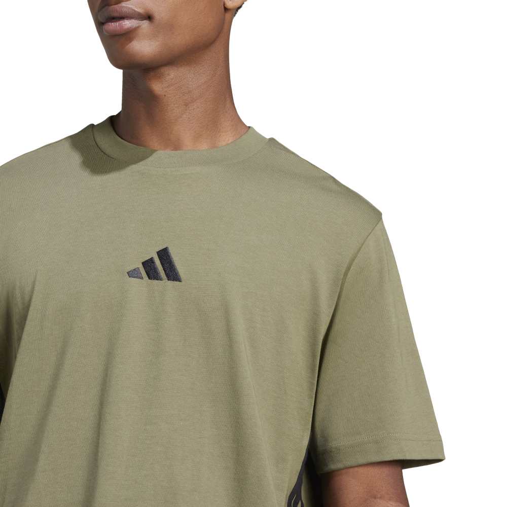 adidas Essentials 3-Stripes Single Jersey Men's Tee - Image 3