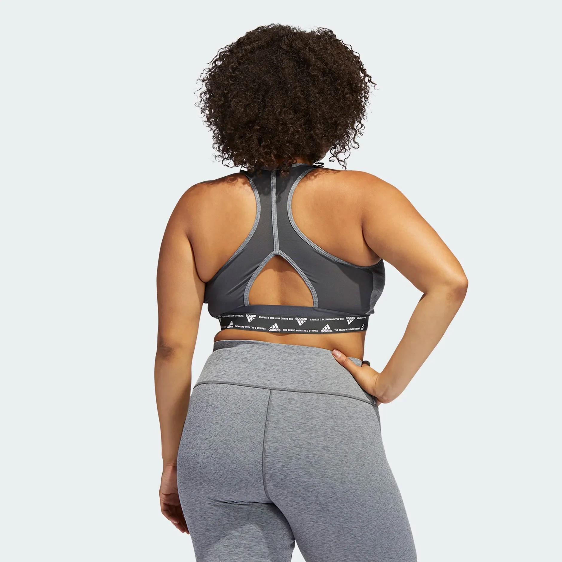 adidas Powerreact Training Women's Medium-Support Bra (Plus Size) - Image 2