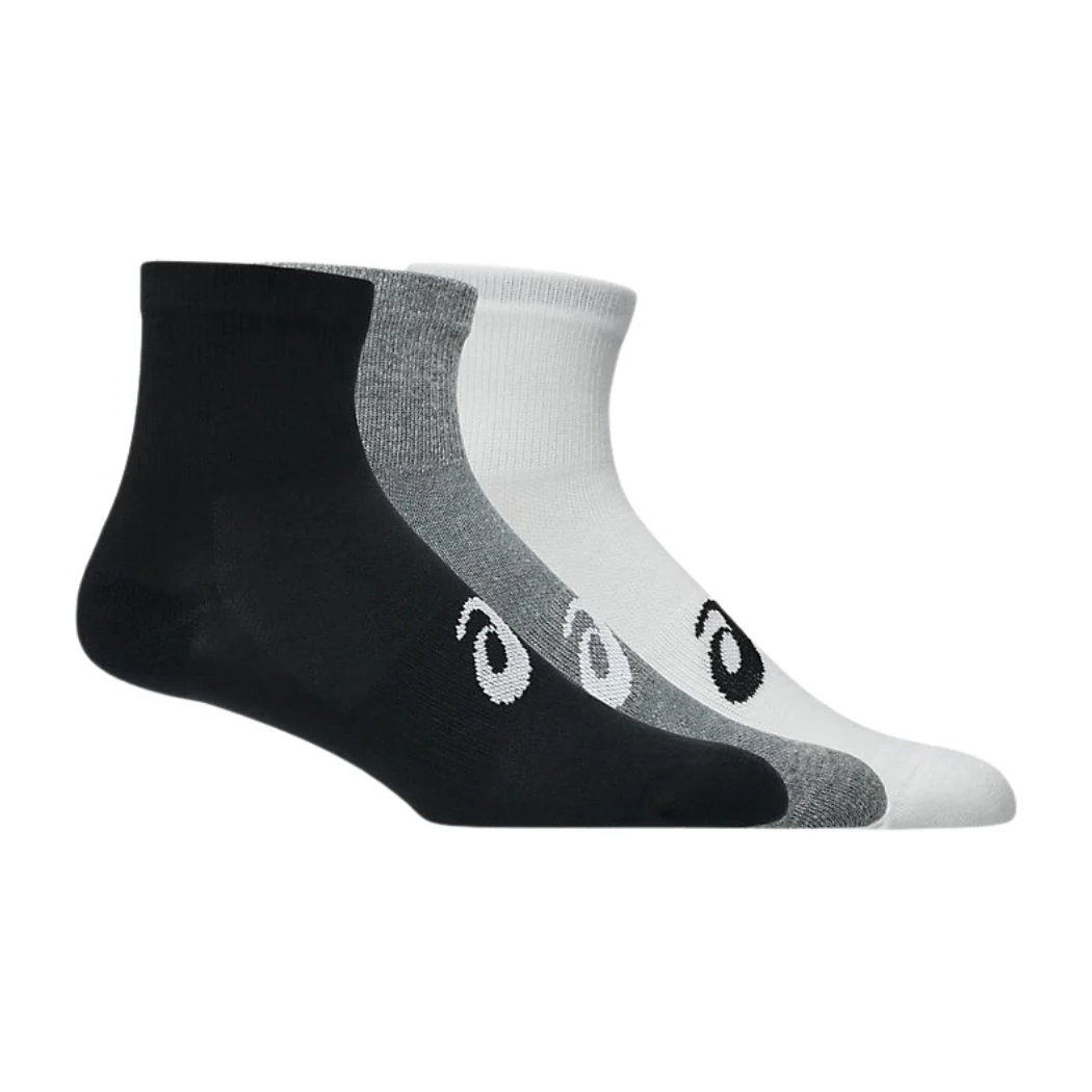 asics 3 Pack Unisex Quarter Socks